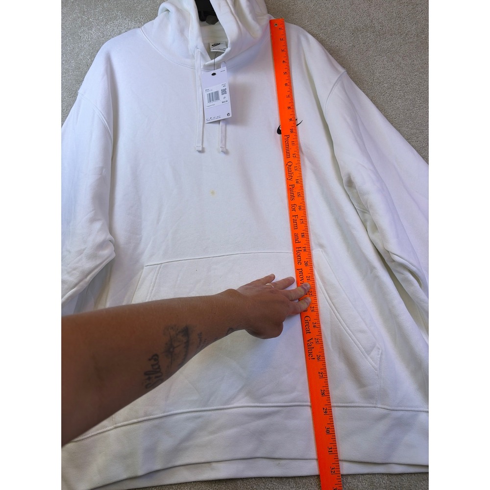 Nike Hoodie Mens 4XL White Embroidered Logo Pullover NEW FLAWS READ - Picture 7 of 9